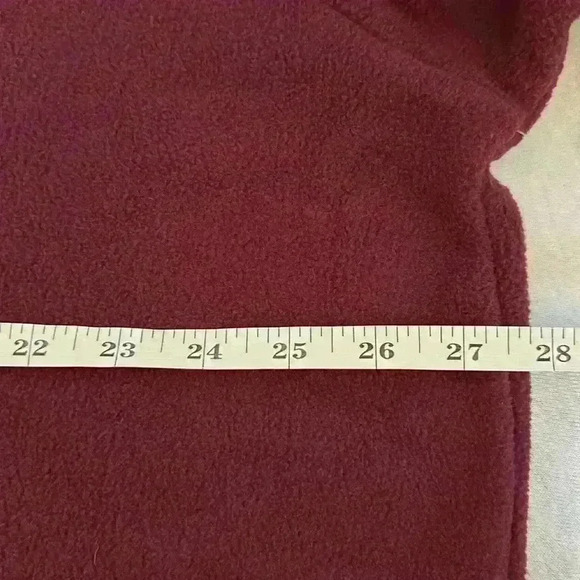 NWT Surf & Swim Co Burgundy & Navy Quarter Zip Polar Fleece w/ Pockets Mens XXL - Picture 6 of 12